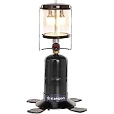 Stansport Propane Mantel Lantern – Outdoor Light with Adjustable Brightness, Carry Handle, Ventilated Hood, High-Output, Portable, for Emergency, Backpacking, Camping – Mantels Included