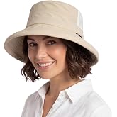 TOP-EX UVCoolix&trade; Women's Cooling Bucket Sun Hat with Ponytail Hole Wide Brim UPF 50 Packable Summer Travel Outdoor