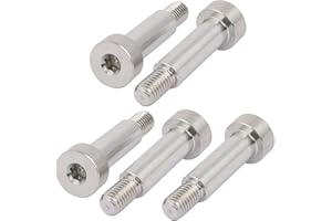 uxcell uxcell304 Stainless Steel Hex Socket Shoulder Bolt 10mm Shoulder Dia 30mm Shoulder Length M8 Thread 5pcs