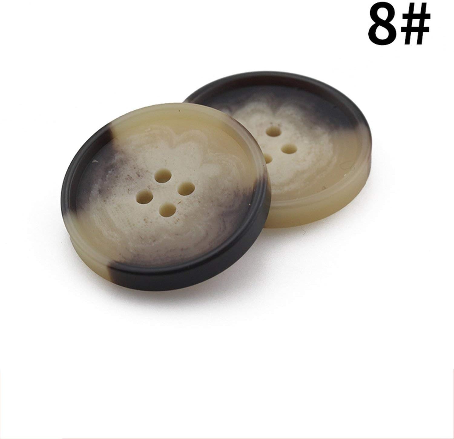 New 20pcs Resin 4 Holes Buttons Sewing Accessories Size Complete for Clothing Decorative Plastic Coat Buttons Handmade DIY,8 20pcs,28mm