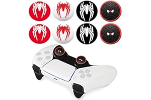 LIGHTFAIRY 4 PCS Thumb Grips Stick Joystick Cap for PS5 PS4 PS2 Switch Pro for Xbox Series S Xbox One Xbox 360 Silicone Thumbstick Joystick Cover (Color 5)