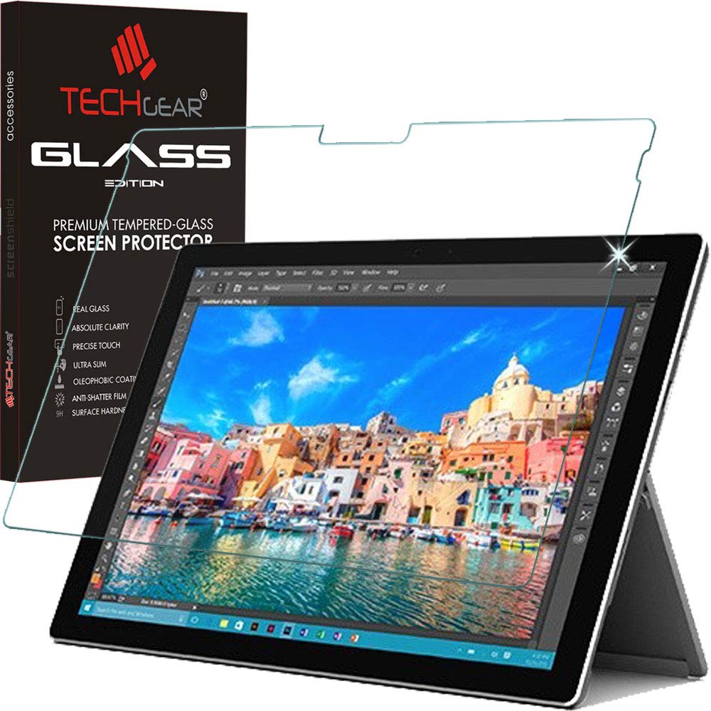 TECHGEAR Anti-Glare Screen Protector Compatible with Microsoft Surface Pro 2017, Surface Pro 4 - MATTE GLASS Edition Genuine Tempered Glass Screen Protector Guard Cover