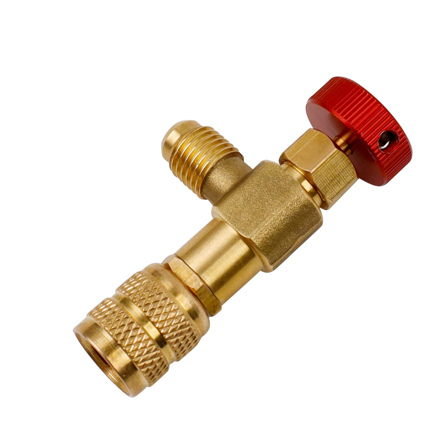 Air Conditioning Safety Valve - LNSYSNS 1/4"- 5/16" Air Conditioning Flow Valves - R22 Brass Flow Control Valve - Connection Adapter for Air Conditioning Flow Control