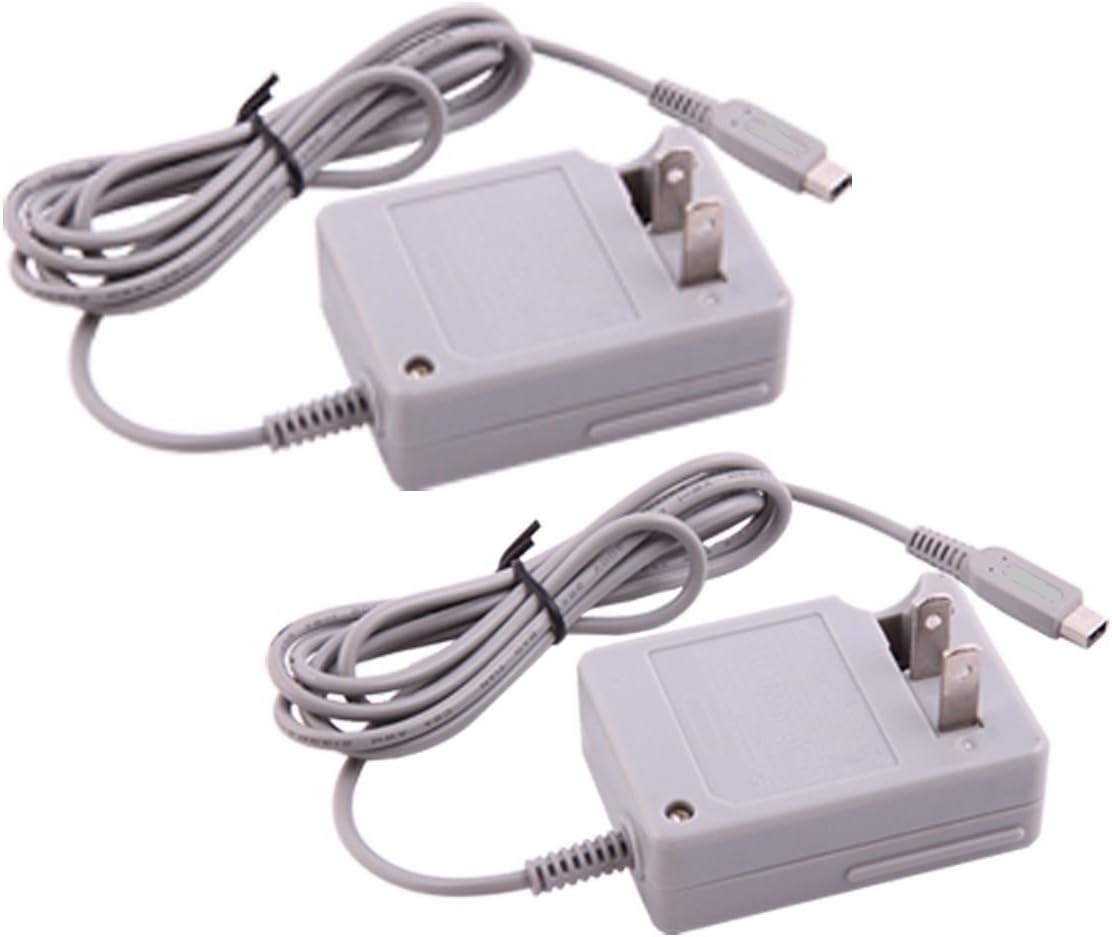 Pegly AC Home Wall Travel Charger Power Adapter Cord For Nintendo DSi 3DS XL 3DS 2DS ( Pack of Two )