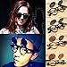 FUNOC Vintage 50s Unisex Sunglasses Steampunk Flip Up Cyber Round Goggles Glasses