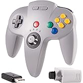 Wireless N64 Controller for Switch(1,2), 2.4GHZ Wireless N64 Remote Joystick Controller Gamepad Compatible with N64 Console, 