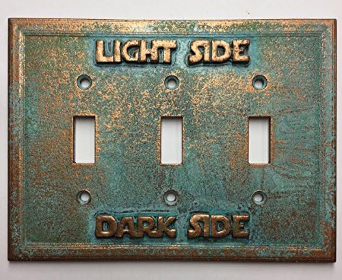 Star Wars (Light/Darkside) Triple Light Switch Cover (Aged Patina)