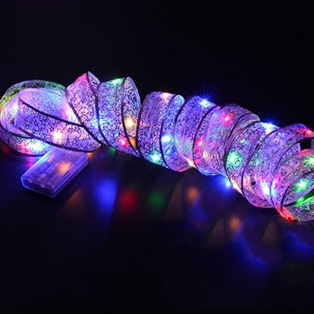LED Band Fenster Vorhang - Weihnachtsbeleuchtung 40 LED Lichter String Lampe - House Party Decor Auffällig (Multicolor)