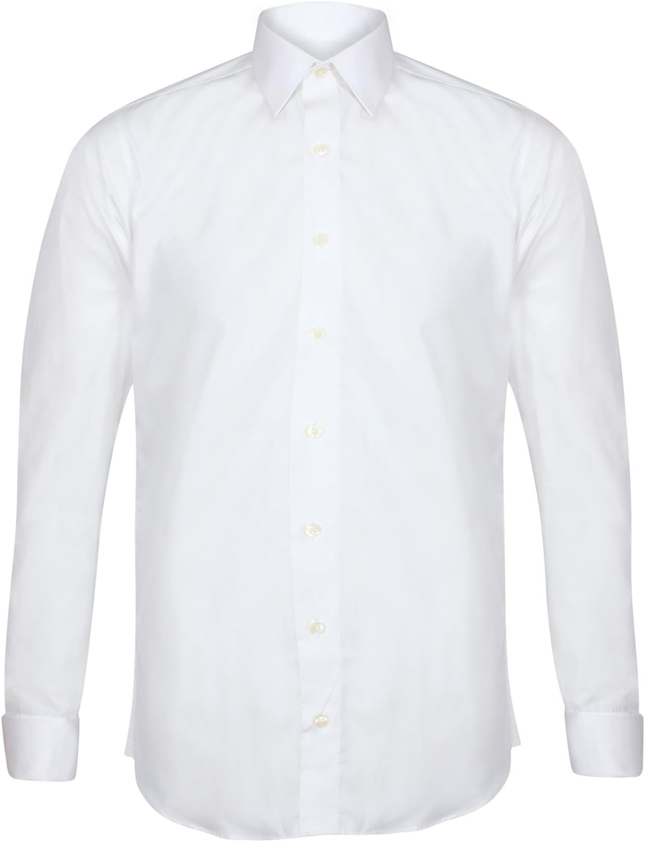 INVICTUS Mens Formal Shirt Slim Tailored Athletic Body Fit Easycare Pure Cotton Double Cuff