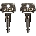 A132 SKS roof Rack Key,Yakima Replacement Key,Replacement Keys for Yakima SKS Ski,Roof Racks,Cargo Box,Carrier Racks and Crossbars with Code Series A132[2 pcs]