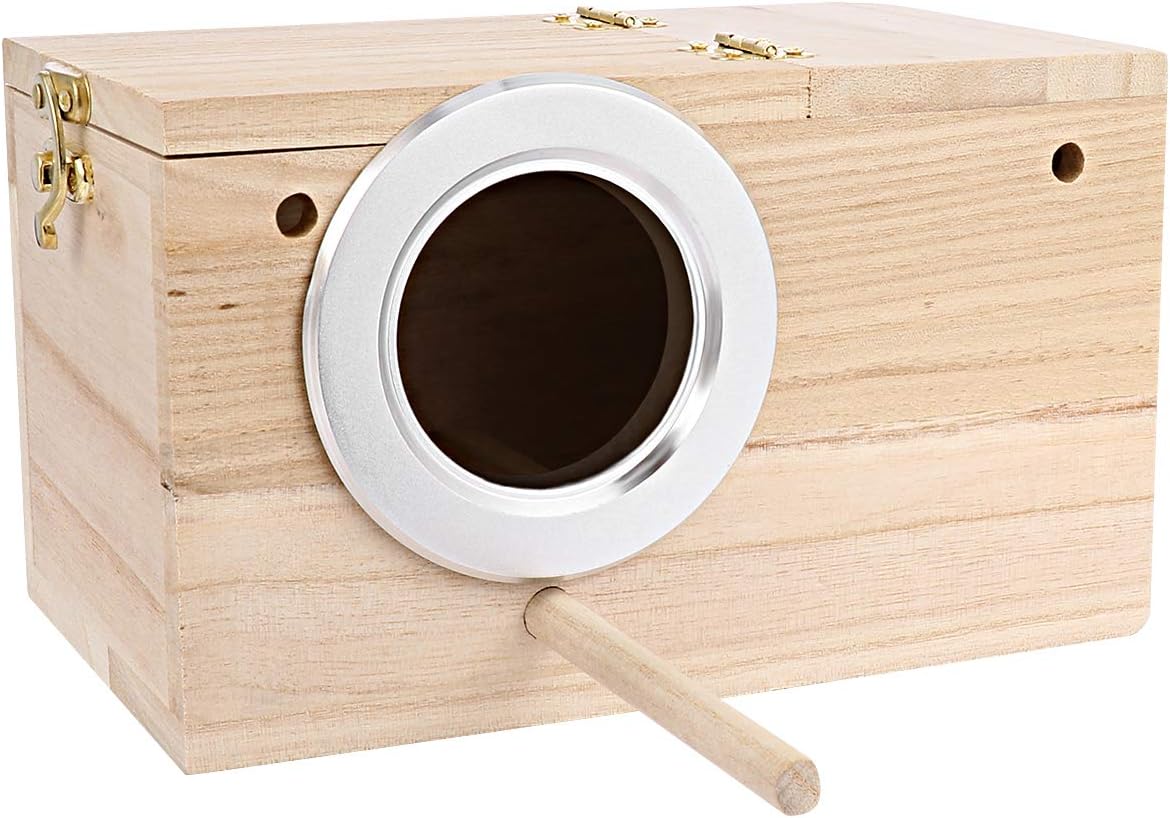 POPETPOP Caja Nido de cría de Aves Suave Cama Nido cálido Jaula de incubación Caja de nidos para Loro Pájaro Salvaje