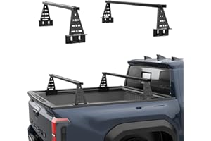 LOX ROX Adjustable Truck Bed Rack Cross Bars for Tacoma, Ford Ranger, Maverick,Jeep Gladiator, Chevrolet Colorado, Gmc Canyon,Frontier Multifunctional Expansion（No Drill Installation）