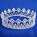FUMUD Women's Luxury Crystal Tiara Shining Rhinestone Crown for Pageant Wedding Bridal Beauty Contest Prom Party (Full Crown)