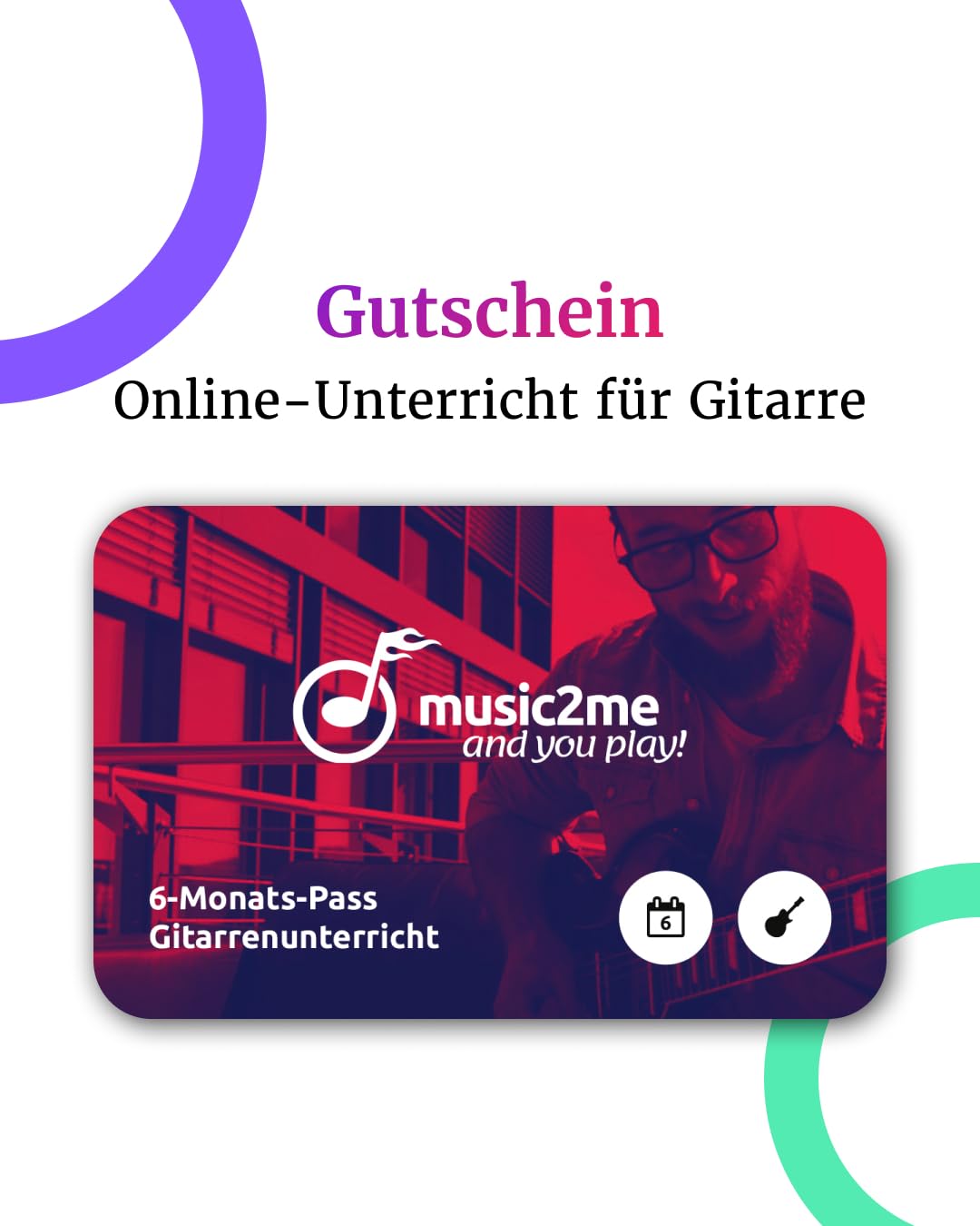 Music2me.de: Learning guitar - Online guitar lessons for beginners and advanced players 6 Monate