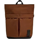 ANTLER Urban Core Zip Top Backpack, 14" Laptop Sleeve, Work Bag, Brown | Durable 1.3lb rucksack crafted from water-repellent Cordura, featuring 14" laptop sleeve, mesh back, and luggage sleeve.