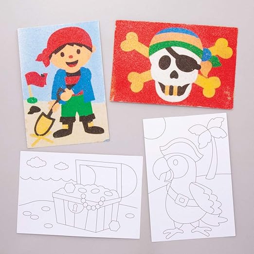 Baker Ross Marcos De Fotos Para Decorar Con Arena Actividad De Manualidades Infantiles Para Decorar Y Exhibir Pack De 8 Juguetes Y Juegos Manualidades Con Arena
