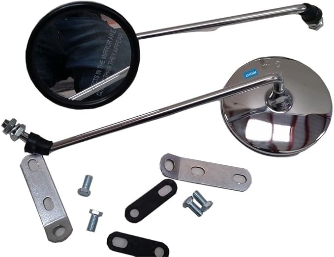 ukscooters VESPA PAIR LEFT & RIGHT HEADSET CHROME SIDE MIRRORS BRACKETS PX LML Amazon.co.uk