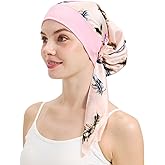 FADACHY Chemo Headwear for Women,Chemo Caps Lightweight for Summer with Head Scarf,Silky Soft Hair Turbans Fashion