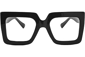 Kursan Oversized Square Black Glasses for Women Men Big Frame Blue Light Blocking Glasses Fashion Eyeglasses