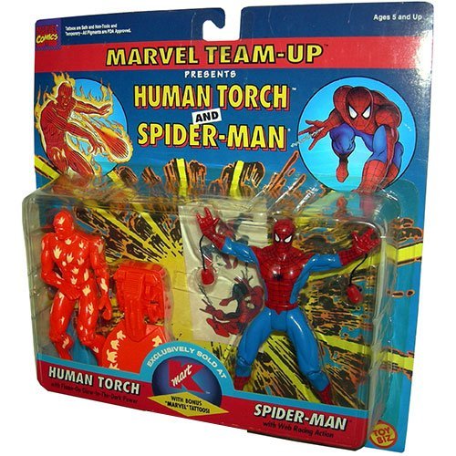 Marvel Team Up Human Torch and Spider-Man Action Figure 2-Pack