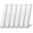 lexall 6 Pack LED Motion Sensor Lights, 10 LED Closet Battery Operated Lights, Stick-On Anywhere Magnetic Night Light Bar, Led Safe Light Indoor for Closet Stairs Wardrobe Under Cabinet