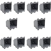 YQSIYU 2-Gang Old Work Electrical Outlet Box,PVC Electrical Junction Box for Switch,Electrical Outlet Boxes for Home Improvement,26 cu.Inch Double Outlet Box,ETL,Fire Rated for 2 Hours,Pack of 10