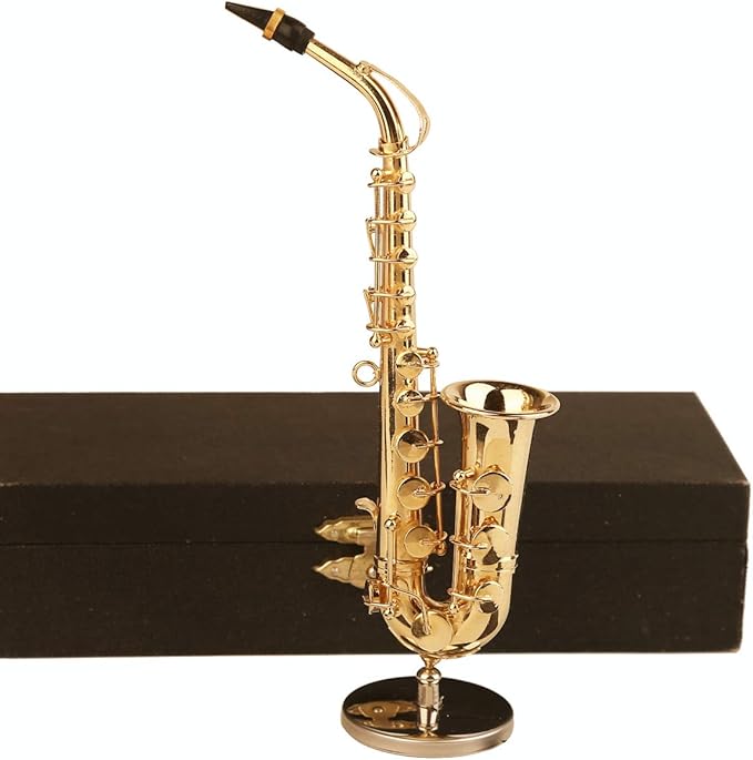 Dselvgvu Copper Miniature Saxophone with Stand and Case