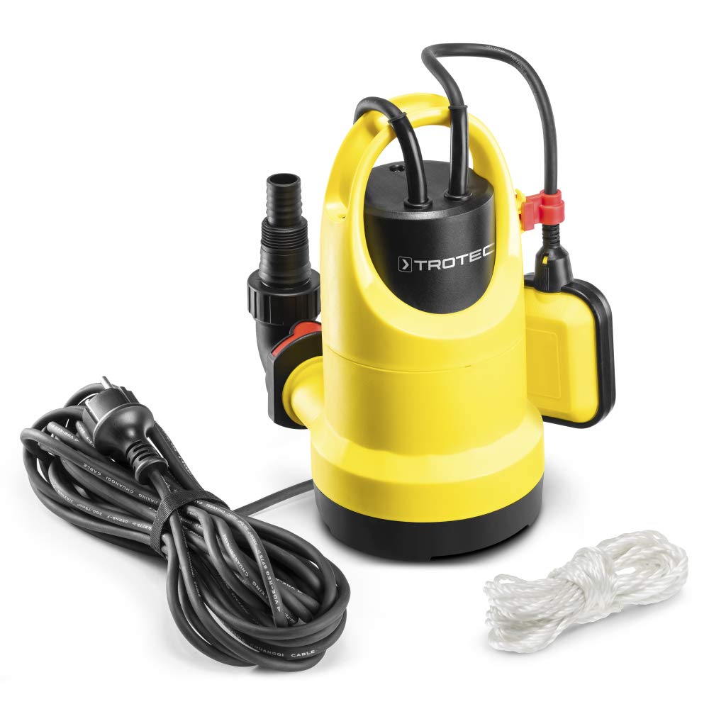 TROTEC Tauchpumpe TWP 4006 E – Pumpe für Klarwasser – Fördermenge 7300 l/h, Eintauchtiefe max. 7 m, Rückflussstopp, IP8X 2