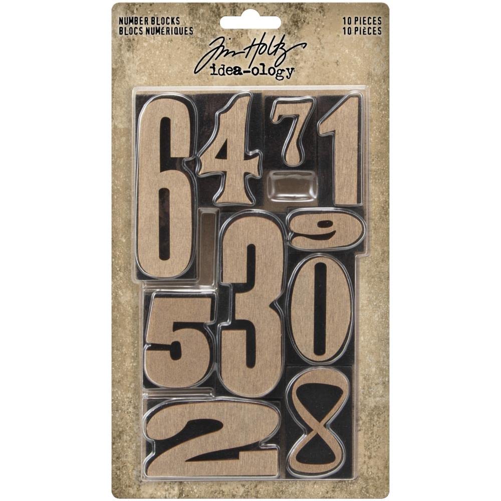 Tim Holtz - Advantus Number Blocks IDEA-O 10/PKG, One Size