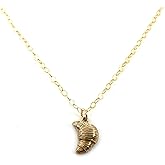 Croissant Charm Necklace – 14 K Gold-Filled, 18″ Handmade Mini Pastry Pendant – Cute Gift for Baking Lovers