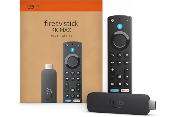 Amazon Fire TV Stick 4K Max (newest model), streaming device, with AI-powered Fire TV Search, supports Wi-Fi 6E, free & live TV without cable or satellite, find shows faster with Alexa+