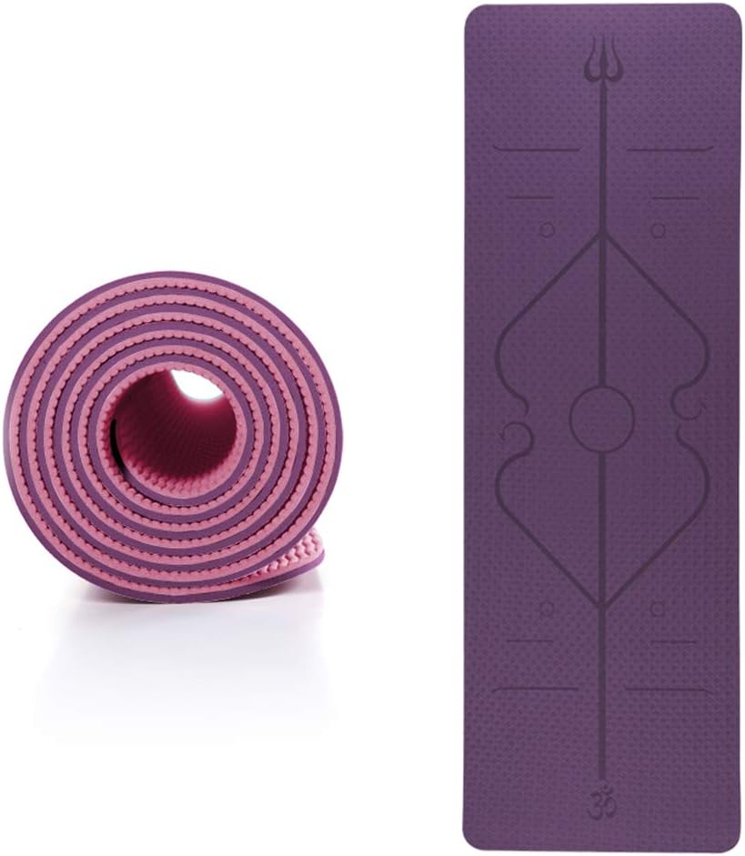Yoga Mat 6MM Pro Yoga Mat Eco Friendly Non Slip Fitness Exercise Mat with Carrying Strap-Workout Mat for Yoga, Pilates and Floor Exercises