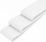 Trimming Shop 50mm Wide Elastic Band White 1m for Sewing Waistbands