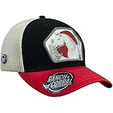 Ranch & Corral Horse Design Cap, Black and Red, Breathable Mesh, Black, 3-5 3/8