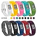 Gymu Garmin vivofit 4 Bands, Replacement Wristbands with Secure Metal Buckle Clasp for Garmin vivofit 4 Activity Tracker (10 Pack, Large)