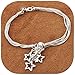 IVYRISE Elegant 925 Sterling Silver Plated Jewelry Small Chains Hollow Stars Pendant Bracelet Bangle