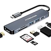 MacBook USB-C Hub Adapter - Multiport Docking Station With HDMI for MacBook Pro and Thunderbolt Devices
