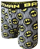 DC Comics Batman Spray Paint Bat Signal Gray Boxer Brief for men (Small)