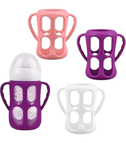 Lot 4 Poignées Biberon ROMIRUS Compatibles Avent Natural - Prise Facile Bébé
