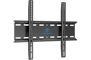 PERLESMITH Fixed TV Wall Mount Bracket, Low Profile Design for Most 26-60 inch LED LCD OLED-4K Flat Screen TVs up to 115lb, Ultra Slim Fixed TV Mount with Max VESA 400x400mm Fits 16 inch Wood Stud