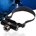 APLOS H800 Scuba Diving Headlamp, 3500 Lumens Professional Underwater Headlight with TIR Lens, Power Indicator, IPX68 Waterproof Dive Head Light Flashlight for Caving, Snorkeling, Spearfishing