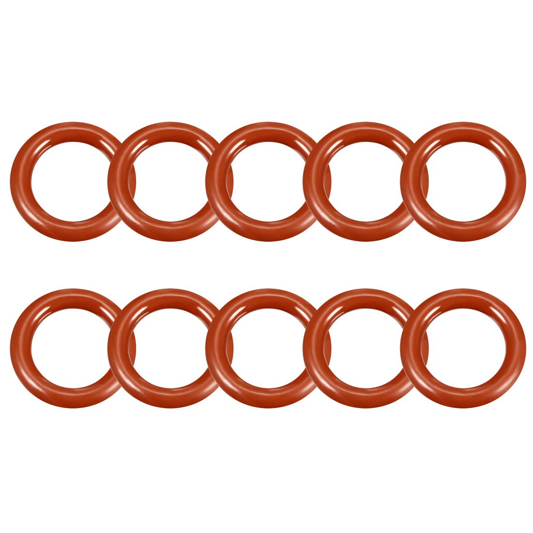 sourcingmap Silicone O-Ring, 20mm OD, 13mm ID, 3.5mm Width, VMQ Seal Rings Gasket, Red, Pack of 10