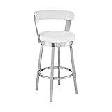 Armen Living Bryant Modern 26" Seat Height White