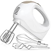 Handmixer Electric Handheld - 5 Speed Portable Kitchen Mixer Electric with 5 Stainless Steel Accessories Whisk, Food Beater f