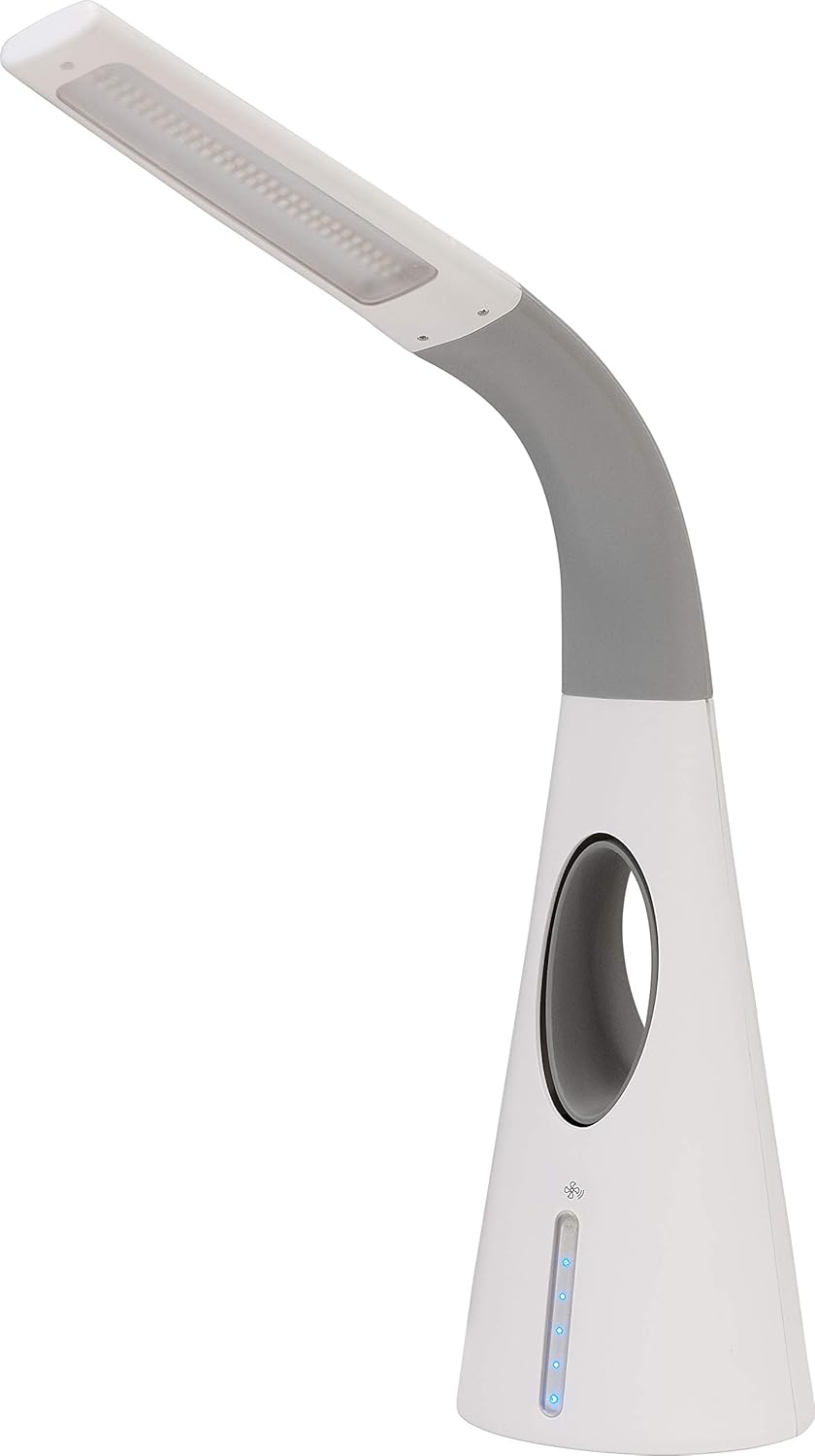 Office Ultra Brite LED Desk Lamp with Bladeless Fan Office Products