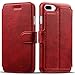 iPhone 8 Plus Case, iPhone 7 Plus Case, Pasonomi iPhone 7/8 Plus Leather Wallet Case - [Slim Fit] Vintage Flip Case Cover with Stand Function & Credit Card Slots for iPhone 8/7 Plus 5.5 inch (Red)