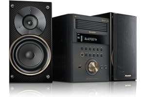 Sharp XL-BH250GL 5-Disc Micro Component Stereo System with Bluetooth, USB Playback, AM/FM Radio and Dual Bookshelf Speakers