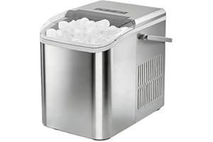 6-Min Fast Nugget Ice Maker with Automatic Self-Cleaning, 22lbs in 24Hrs, Compact Countertop Ice Machine for Daily Use, Home 