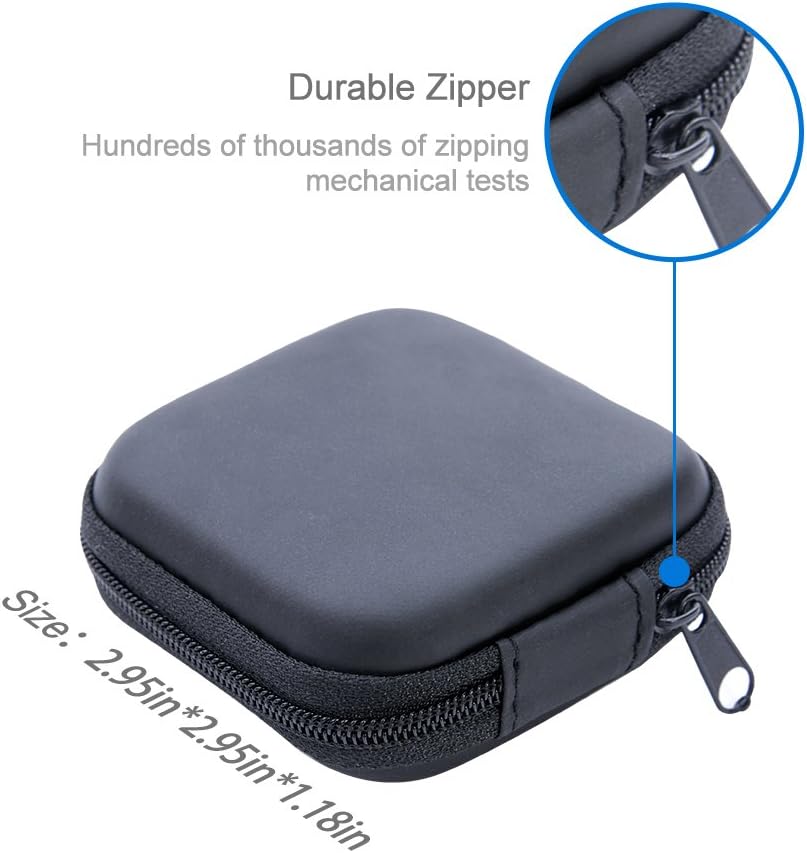 Headphones Case, Portable Storage Bags Travel Carrying Case for Bluetooth Wireless Headphones, Cords, Cable, iPhones Earbuds, Charger, Airpods, USB Flash Driver, MP3(Square): Home Audio & Theater