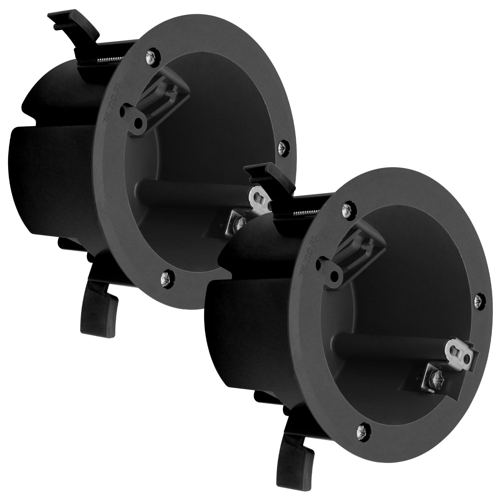 Photo 1 of YQMIGU 4" Old Work Round Black Box,18 Cubic Inch Round Outlet Box, ETL Listed, Can Work with Outlets, Thermostats are Used in Combination(2 Pack)
